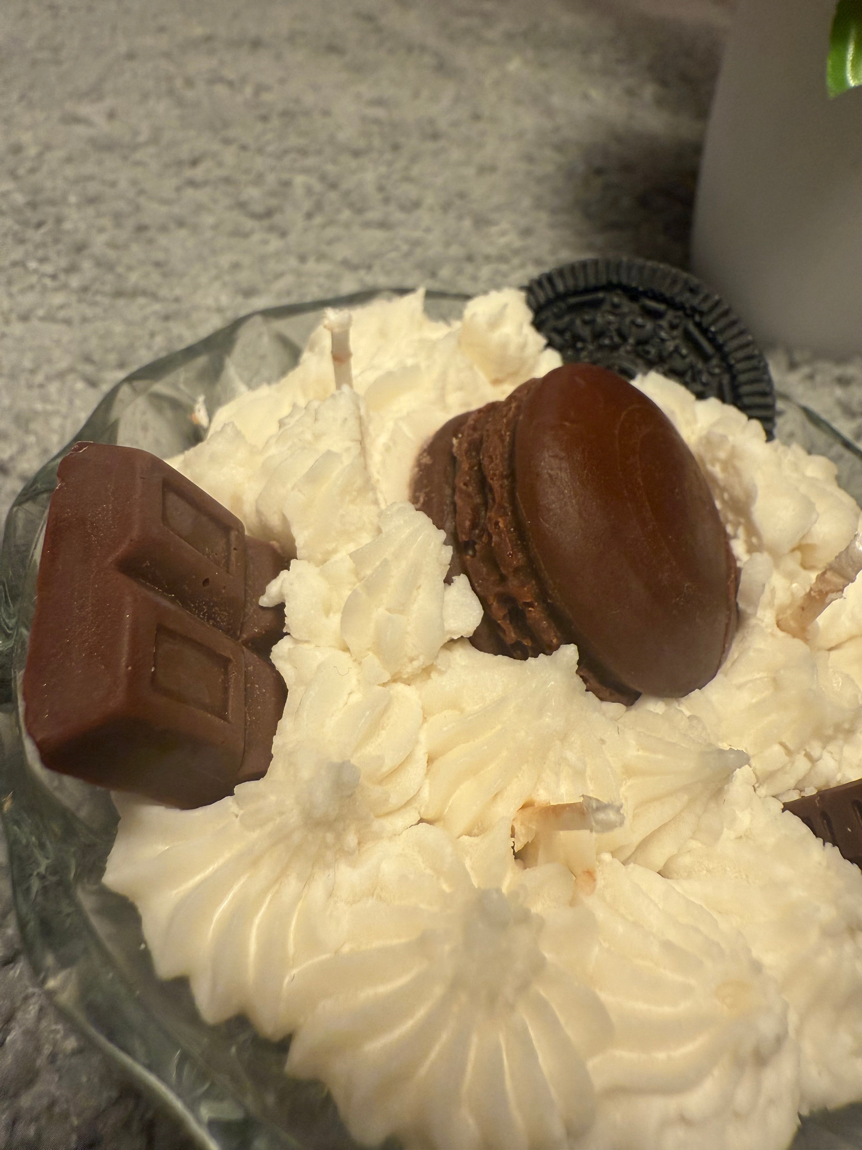 Bougie gourmande au chocolat chaud
