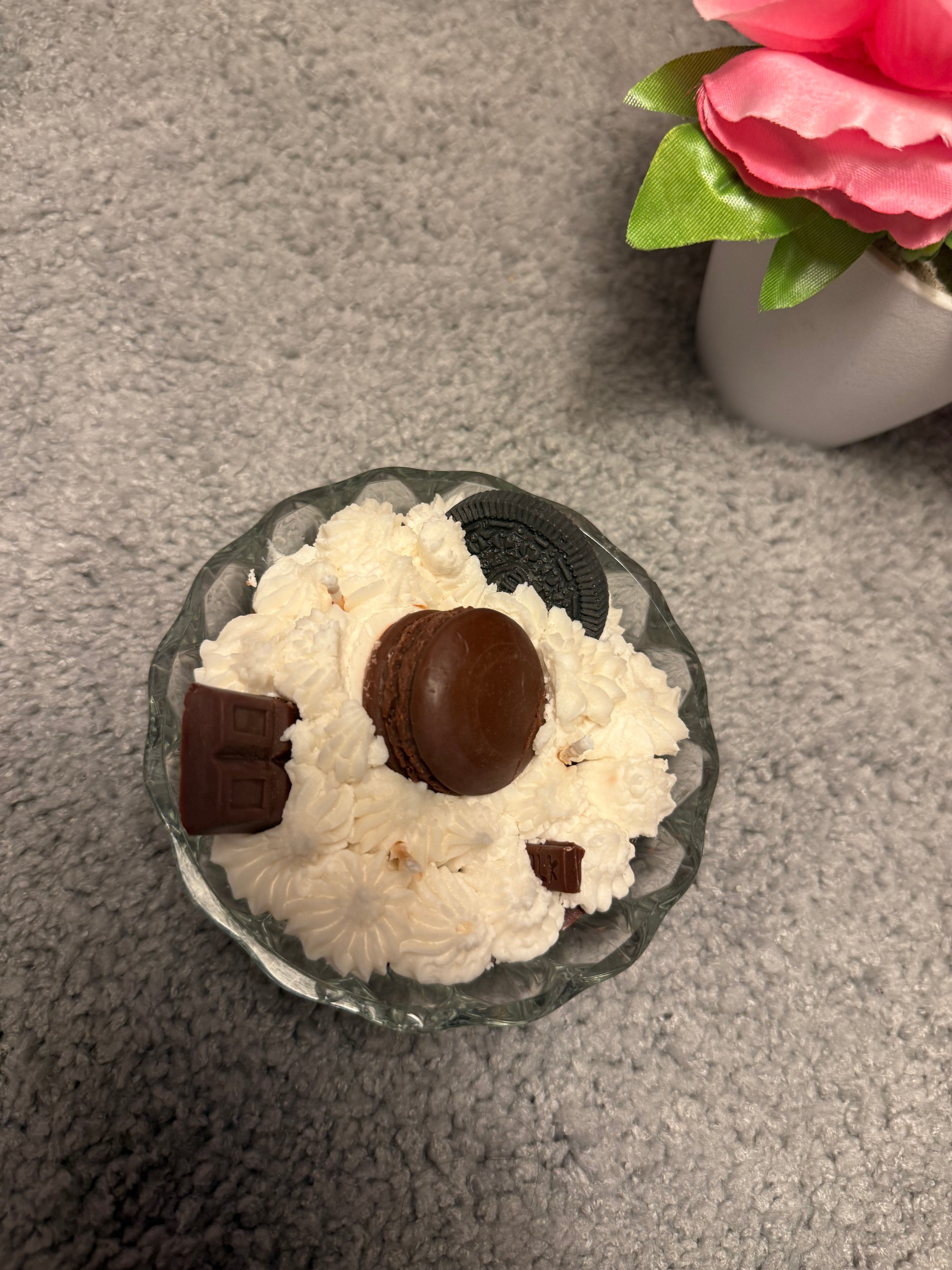 Bougie gourmande au chocolat chaud