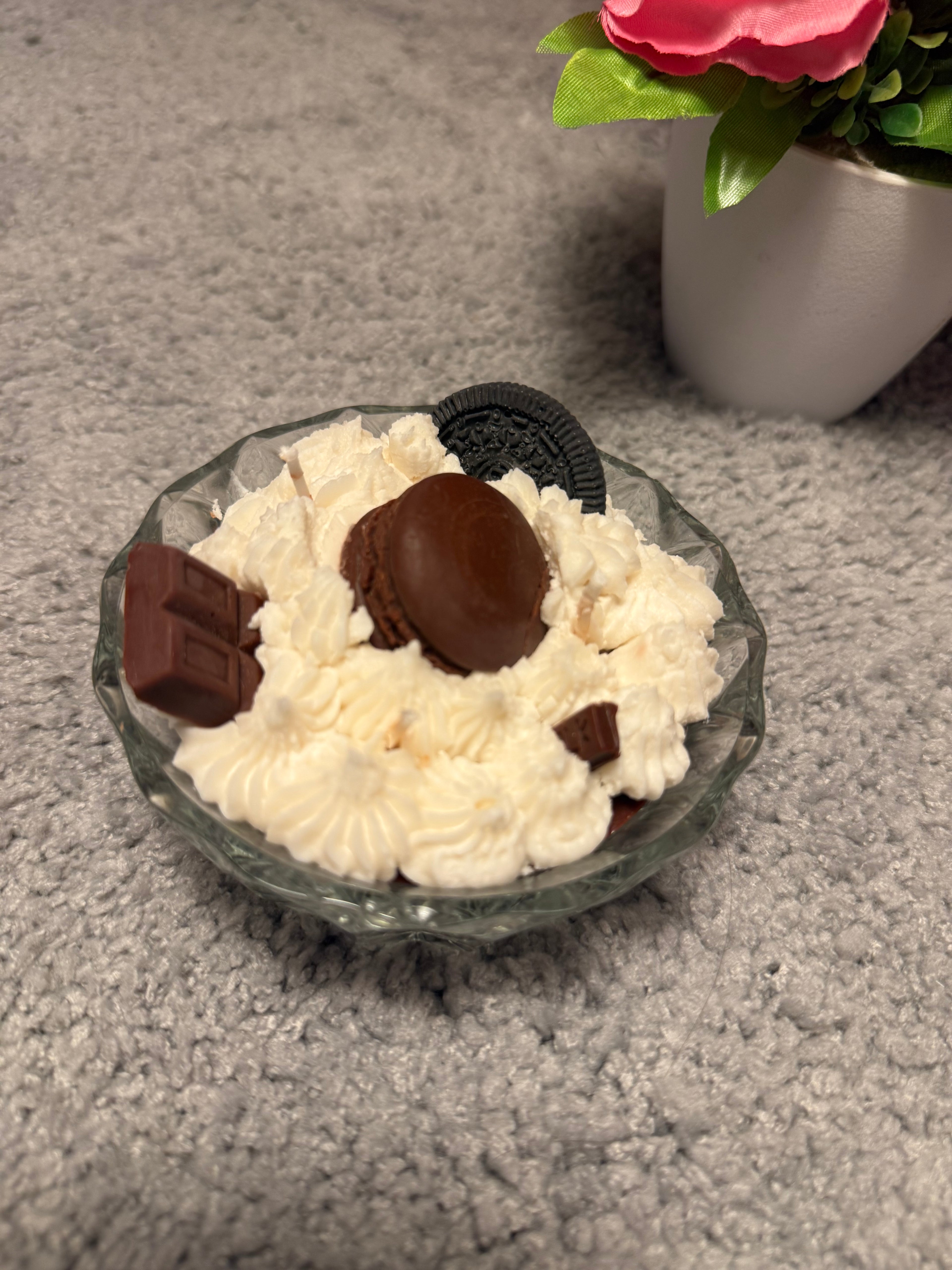 Bougie gourmande au chocolat chaud