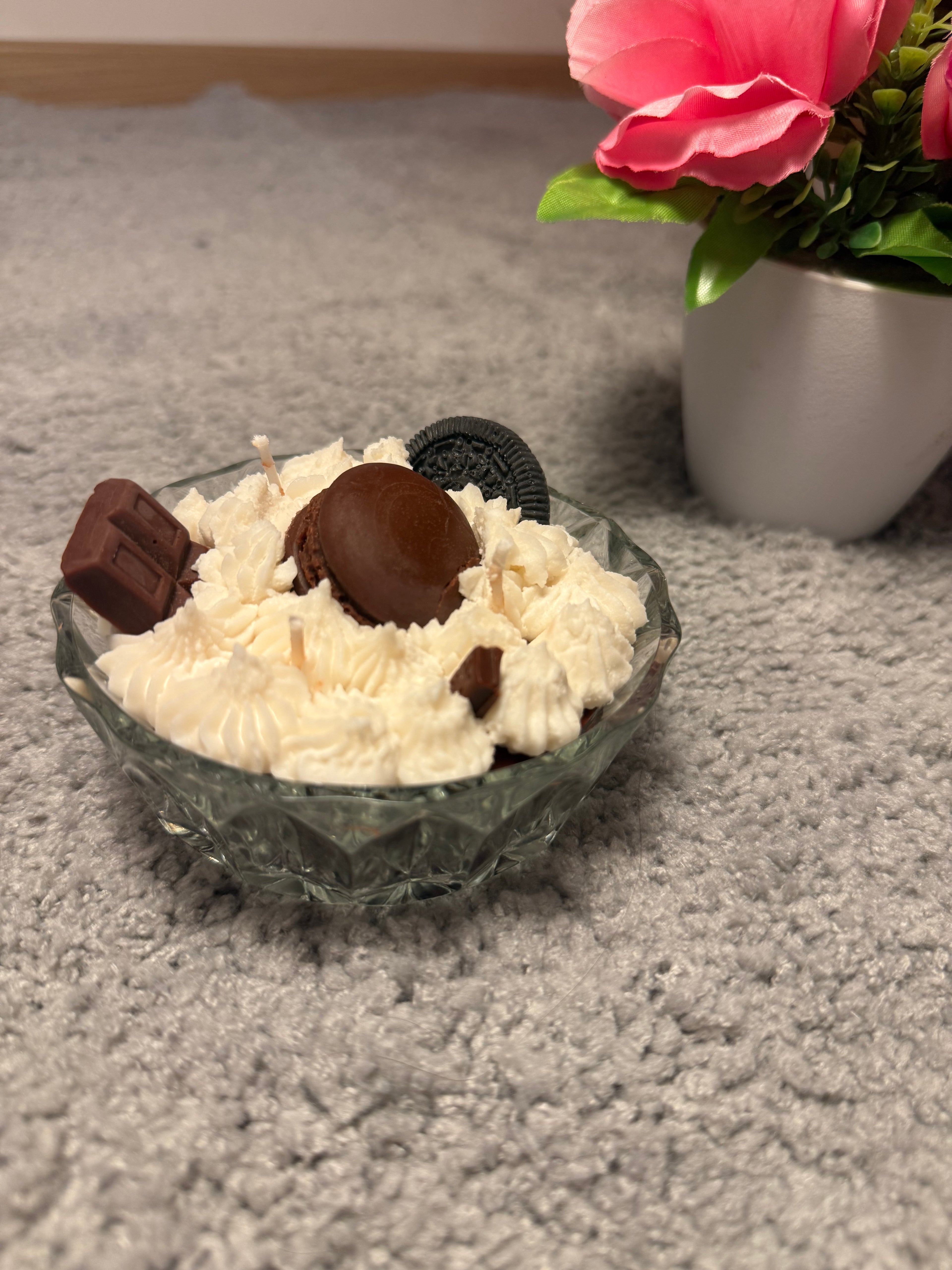 Bougie gourmande au chocolat chaud