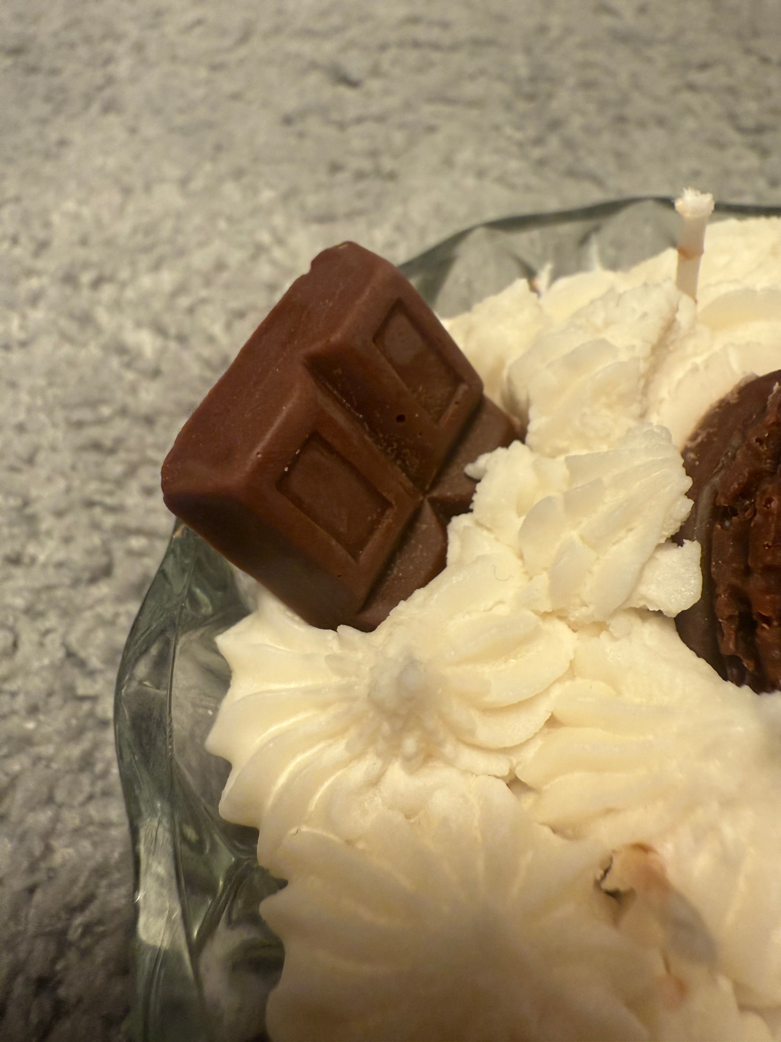 Bougie gourmande au chocolat chaud
